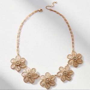 NWOT Anthropologie Floral Short Necklace